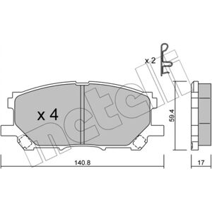 Metelli 22-0618-0 Brake Pads - Brakes Metelli 22-0618-0 Brake Pads - Brakes