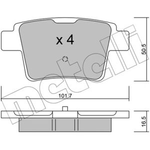 METELLI 22-0677-0 Rear Brake Pad Set - Brake Pad Set METELLI 22-0677-0 Rear Brake Pad Set - Brake Pad Set