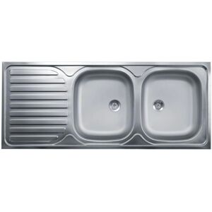 Samet SA127SX - Évier de cuisine - Double cuve, égouttoir à gauche, acier inoxydable - Publicité Samet SA127SX - Évier de cuisine - Double cuve, égouttoir à gauche, acier inoxydable - Publicité