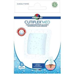 Cerotti adesivi impermeabili trasparenti Master Aid Cutiflexmed - 15x17cm 3 pezzi Cerotti adesivi impermeabili trasparenti Master Aid Cutiflexmed - 15x17cm 3 pezzi