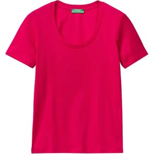 Benetton XS Cyclamen Short Sleeve Cotton T-shirt - Women Benetton XS Cyclamen Short Sleeve Cotton T-shirt - Women