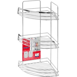 Étagère d'angle Francy 3 niveaux - Acier chromé - Rangements salle de bain - Publicité Étagère d'angle Francy 3 niveaux - Acier chromé - Rangements salle de bain - Publicité