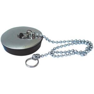 DIANHYDRO Grand bouchon en caoutchouc pour évier - 52 mm avec chaîne - Publicité DIANHYDRO Grand bouchon en caoutchouc pour évier - 52 mm avec chaîne - Publicité