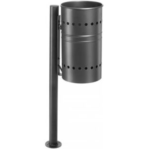 Andrys Cesto de basura exterior - Acero galvanizado negro Andrys Cesto de basura exterior - Acero galvanizado negro