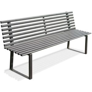 Banco de jardín Andrys - Diseño moderno, negro, 150x82x50cm Banco de jardín Andrys - Diseño moderno, negro, 150x82x50cm