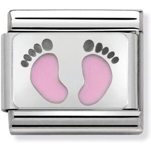 Nomination Classic Silvershine Pink Baby Feet Charm - Charm Nomination Classic Silvershine Pink Baby Feet Charm - Charm