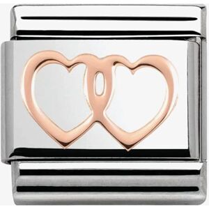 Nomination Rose Gold Double Hearts Charm - Charm Nomination Rose Gold Double Hearts Charm - Charm