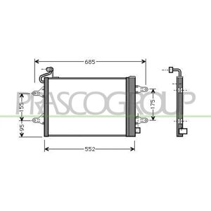 PRASCO SK320C001 Car Air Conditioning Condenser - Aluminium PRASCO SK320C001 Car Air Conditioning Condenser - Aluminium