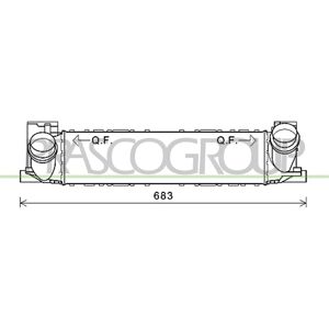 PRASCO BM123N001 Intercooler - Fast connectors PRASCO BM123N001 Intercooler - Fast connectors