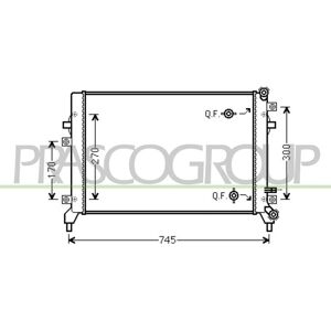 PRASCO AD322R009 Radiator - Engine Cooling, VW Golf 5 & 6 PRASCO AD322R009 Radiator - Engine Cooling, VW Golf 5 & 6