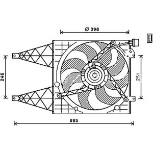 PRASCO SK322F002 VW Polo Radiator Fan - Engine Cooling PRASCO SK322F002 VW Polo Radiator Fan - Engine Cooling