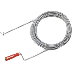 Ribitech Chrome Steel Drain Auger - 7m - Large Pipe Cleaning Tool Ribitech Chrome Steel Drain Auger - 7m - Large Pipe Cleaning Tool