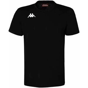 Camiseta preta Kappa Brizzo - Manga curta, Algodão Camiseta preta Kappa Brizzo - Manga curta, Algodão