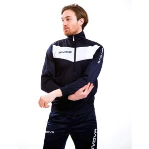 Givova Visa Tracksuit - Navy Blue/White - All Year Men Givova Visa Tracksuit - Navy Blue/White - All Year Men