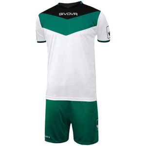 Givova Kit Campo KITC531013 Kit calcio uomo tutto l'anno nero/verdi/bianchi - Set di calcio Givova Kit Campo KITC531013 Kit calcio uomo tutto l'anno nero/verdi/bianchi - Set di calcio