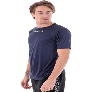 T-shirt d'entraînement en polyester bleu Givova - Unisexe - Publicité T-shirt d'entraînement en polyester bleu Givova - Unisexe - Publicité