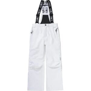 CMP White Kids Ski Salopette - Waterproof, Insulated & Reflective CMP White Kids Ski Salopette - Waterproof, Insulated & Reflective