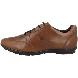 Geox Uomo Symbol Leather Trainers - Brown - Leather Trainers Geox Uomo Symbol Leather Trainers - Brown - Leather Trainers