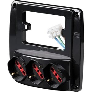 ROSI Multiprise Murale 3 Prises Schuko - Noir - Publicité ROSI Multiprise Murale 3 Prises Schuko - Noir - Publicité