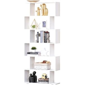 Libreria bianca HOMCOM 6 ripiani Design moderno Libreria bianca HOMCOM 6 ripiani Design moderno