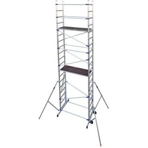 MARCA - escalera andamio de aluminio 3 secciones clic rápido MARCA - escalera andamio de aluminio 3 secciones clic rápido