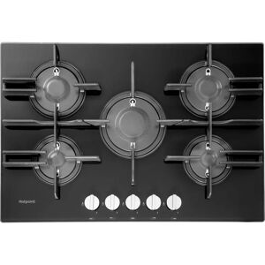 Hotpoint - Ariston FTGHG 751 D/HA(BK) - Nero - Piano Cottura a Gas da Incasso Hotpoint - Ariston FTGHG 751 D/HA(BK) - Nero - Piano Cottura a Gas da Incasso