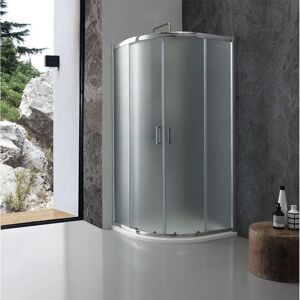 Cabine de Douche Semi-Circulaire Opaco - 90x90 cm - Publicité Cabine de Douche Semi-Circulaire Opaco - 90x90 cm - Publicité