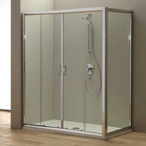 Puerta de Nicho de Ducha Kiamami Valentina - 170cm, Vidrio Templado 6mm, Perfil Cromado, Reversible Puerta de Nicho de Ducha Kiamami Valentina - 170cm, Vidrio Templado 6mm, Perfil Cromado, Reversible