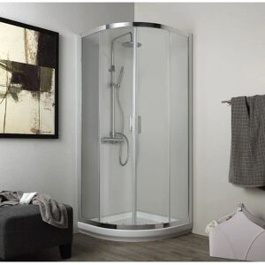 Kiamami Valentina - Cabine de Douche Semi-Circulaire 80x80cm, Verre 4mm - Publicité Kiamami Valentina - Cabine de Douche Semi-Circulaire 80x80cm, Verre 4mm - Publicité