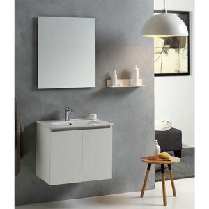 Mueble de baño blanco bosque Kiamami Valentina - 60cm, Dos puertas Mueble de baño blanco bosque Kiamami Valentina - 60cm, Dos puertas