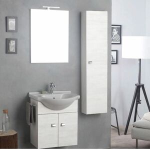 Kiamami Valentina - Conjunto de Muebles de Baño, Roble Blanco, Estilo Moderno Kiamami Valentina - Conjunto de Muebles de Baño, Roble Blanco, Estilo Moderno