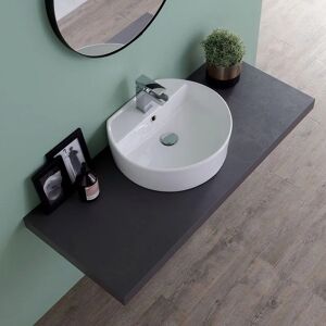 Kiamami Valentina - Lavabo ovale en céramique profonde - Blanc Kiamami Valentina - Lavabo ovale en céramique profonde - Blanc