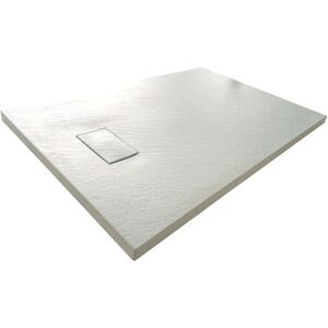 Laneri Piatti Doccia - Effetto Pietra, 2,6cm, Bianco, 80x120 Laneri Piatti Doccia - Effetto Pietra, 2,6cm, Bianco, 80x120