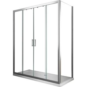 Laneri Cabina Doccia Reversibile in Vetro 6mm - Altezza 190cm Laneri Cabina Doccia Reversibile in Vetro 6mm - Altezza 190cm