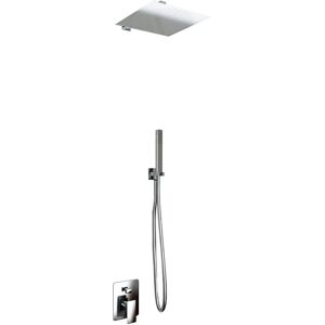 GIORGY - Kit Doccia 2 Vie Slim 2mm - Soffione 25x25 - Braccio a Parete - Kit Doccia GIORGY - Kit Doccia 2 Vie Slim 2mm - Soffione 25x25 - Braccio a Parete - Kit Doccia