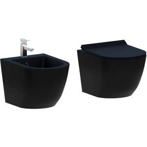 Giorgy Inodoro Suspendido Rimless Negro Mate - Cierre Suave, Diseño Moderno Giorgy Inodoro Suspendido Rimless Negro Mate - Cierre Suave, Diseño Moderno