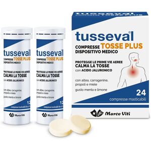 Marco Viti Farmaceutici Spa Tusseval Tosse Plus Menta e Limone - Pastiglie contro la tosse Marco Viti Farmaceutici Spa Tusseval Tosse Plus Menta e Limone - Pastiglie contro la tosse
