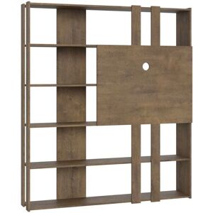 Libreria a parete con pannello TV Kato L - Noce Libreria a parete con pannello TV Kato L - Noce