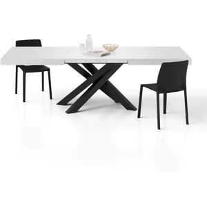 Table Emma Extensible de Mobili Fiver - Chêne Blanc 160-240cm - Publicité Table Emma Extensible de Mobili Fiver - Chêne Blanc 160-240cm - Publicité