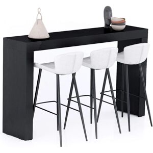 Mobili Fiver Evolution 180x40 Tavolo Alto in Frassino Nero - Tavolo Mobili Fiver Evolution 180x40 Tavolo Alto in Frassino Nero - Tavolo