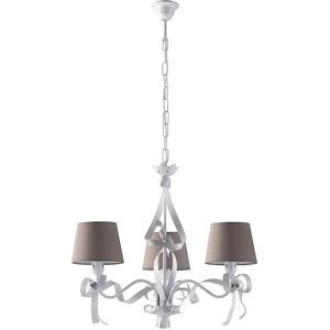 Bonetti Illumina - Handgefertigter Eisen Kronleuchter - Shabby Chic Weiß - 3 Leuchten Bonetti Illumina - Handgefertigter Eisen Kronleuchter - Shabby Chic Weiß - 3 Leuchten