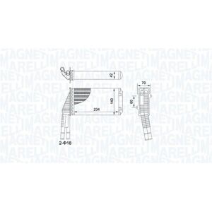 MAGNETI MARELLI Lämmityslämmitin - 350218467000 - Lämmitysjärjestelmä Peugeot 107, Citroën C1 I MAGNETI MARELLI Lämmityslämmitin - 350218467000 - Lämmitysjärjestelmä Peugeot 107, Citroën C1 I