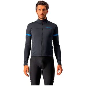 Castelli Fondo 2 Long Sleeve Cycling Jersey - Light Black / Reflex Blue - Cycling Jersey Castelli Fondo 2 Long Sleeve Cycling Jersey - Light Black / Reflex Blue - Cycling Jersey