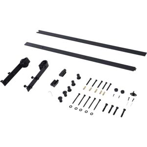 HOMCOM Kit Porta Scorrevole - Nero, 200cm, Acciaio HOMCOM Kit Porta Scorrevole - Nero, 200cm, Acciaio