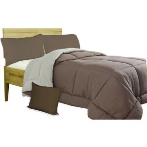 Trapunta reversibile panna/marrone - 220x260 cm Trapunta reversibile panna/marrone - 220x260 cm