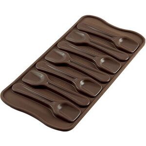 Silikomart SCG28 Choco Spoon Silikonová Forma na Bonbóny a Čokoládu - Hnědá Silikomart SCG28 Choco Spoon Silikonová Forma na Bonbóny a Čokoládu - Hnědá
