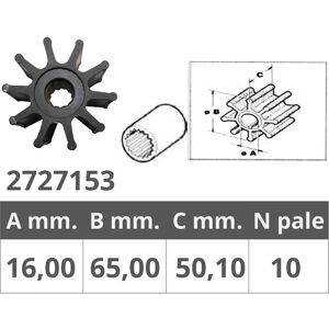 Jabsco 17937/Volvo 3588475 Impeller - Silver - 16x65x50.1 mm Jabsco 17937/Volvo 3588475 Impeller - Silver - 16x65x50.1 mm