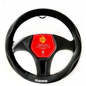 Funda de volante MOMO Negro y Blanco Universal Funda de volante MOMO Negro y Blanco Universal