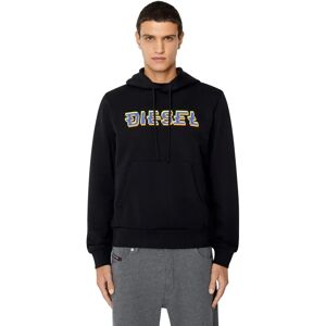 Diesel Zwarte Hoodie - Katoenmengsel - Verstelbare Capuchon - Kangoeroezak - Reguliere Pasvorm - Sweatshirt Diesel Zwarte Hoodie - Katoenmengsel - Verstelbare Capuchon - Kangoeroezak - Reguliere Pasvorm - Sweatshirt