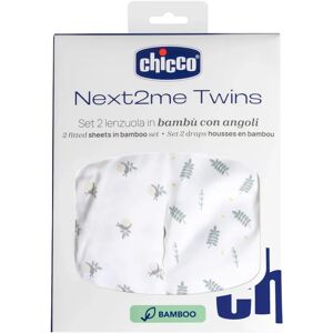 Chicco Next2Me Twins Bamboo Fitted Sheets Set Chicco Next2Me Twins Bamboo Fitted Sheets Set